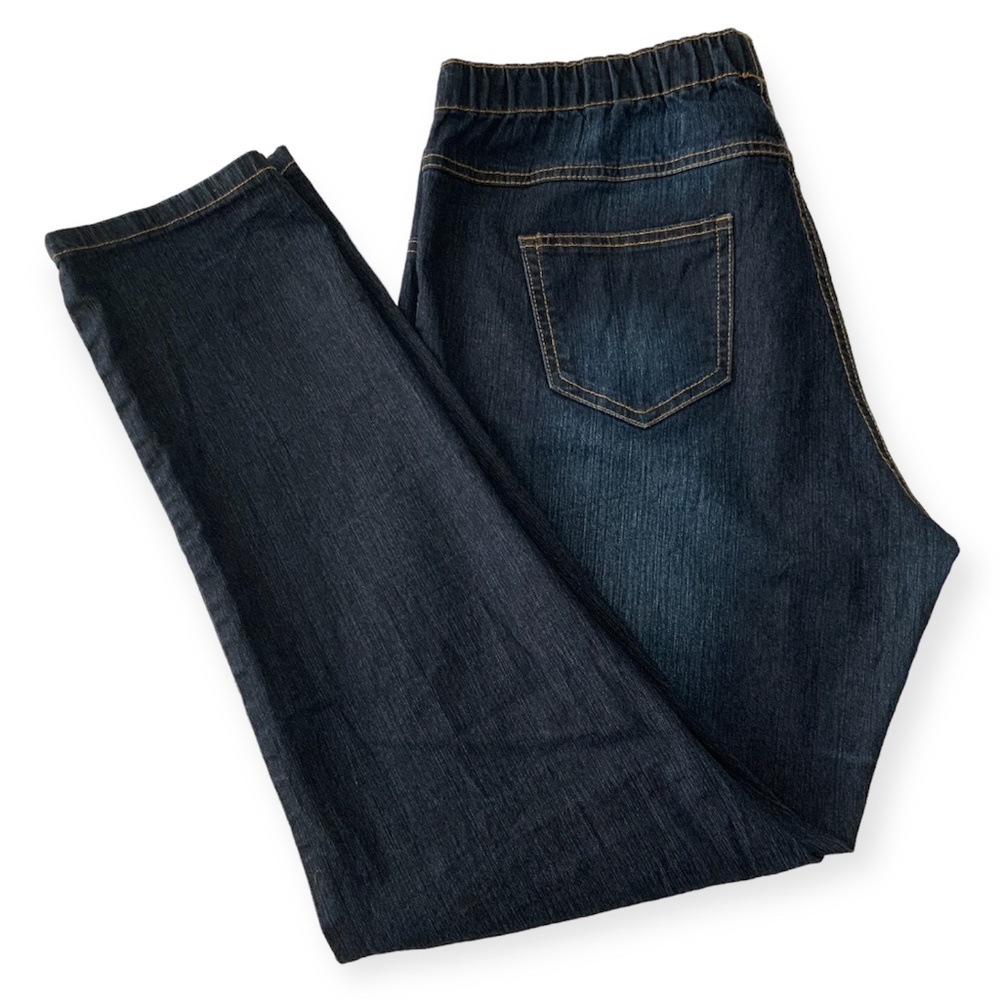 Women’s Dark Blue Denim Stretch Jeans Size Short EU 44/  US 18/ XL